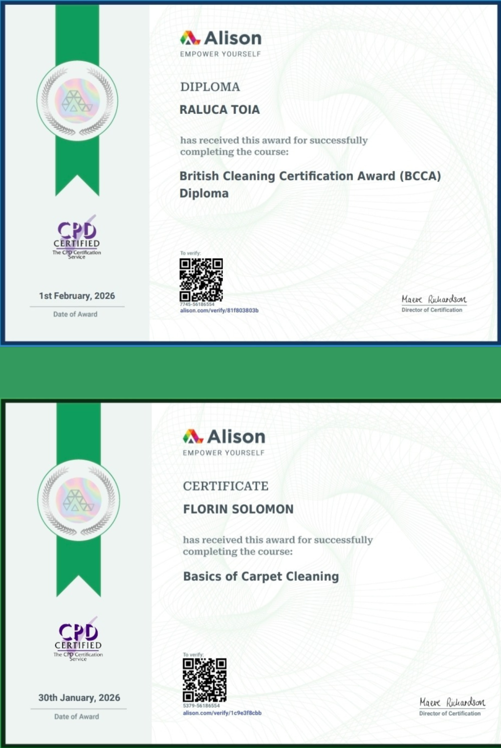 ACCREDITATIONS BCCA & CPD